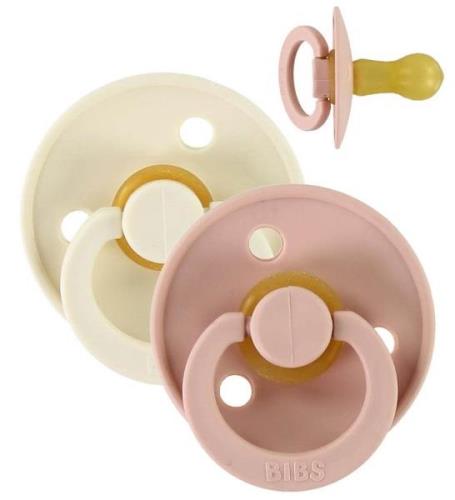 Bibs Colour Nappar - Stl. 2 - Naturgummi - Ivory/Blush