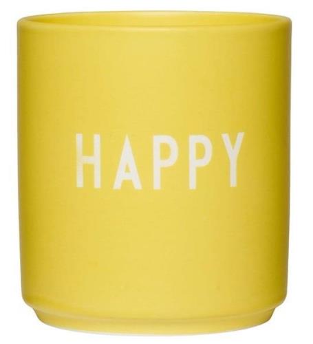 Design Letters Mugg - Favorit Cup - Happy - Yellow