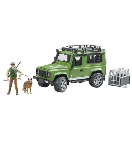 Bruder Bil - Land Rover Defender m. Ranger och Hund - 02587