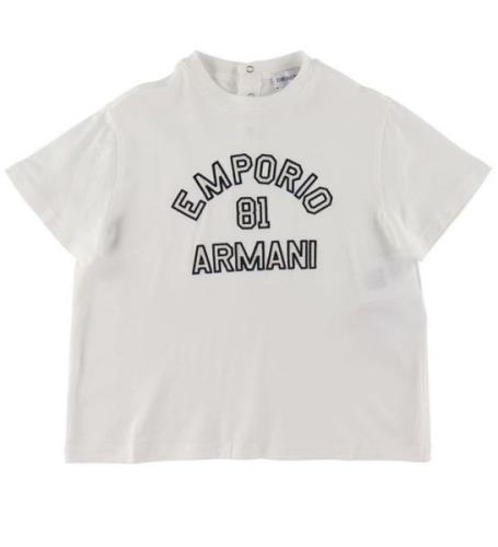 Emporio Armani T-shirt - Vit m. MarinblÃ¥