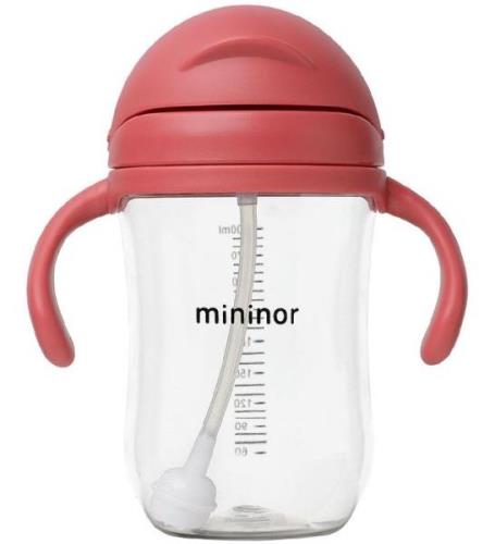 Mininor Mugg m. SugrÃ¶r - Tritan - 330 ml - Rabarber