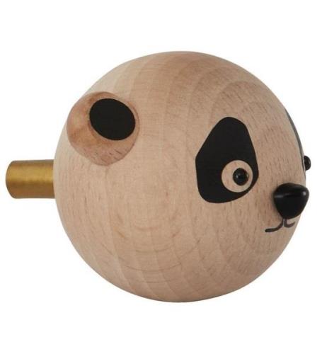 OYOY Knopp - 4x4x4 cm - Mini - Panda - Natur