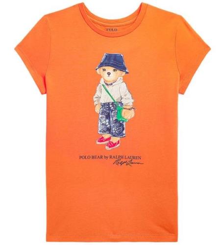 Polo Ralph Lauren T-shirt - lÃ¶r - Orange m. Gosedjur