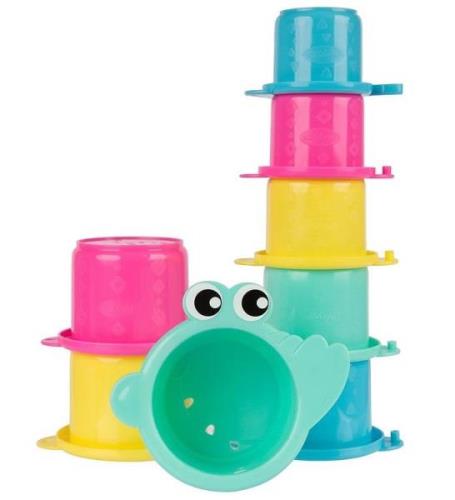 Playgro Stapelleksaker - Croc Cups - 8 st. - FlerfÃ¤rgad