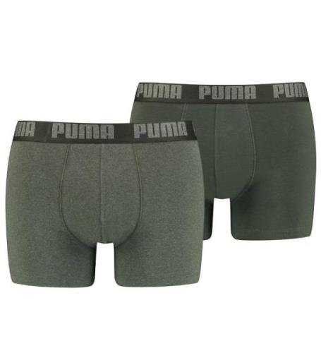 Puma Boxershorts - Basic - 2-pack - MilitÃ¤rgrÃ¶n