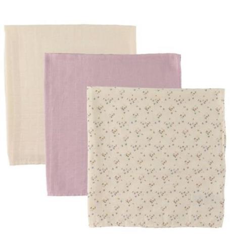 Pippi Muslinfiltar - 3-pack - 70x70 cm - Bornerad lila