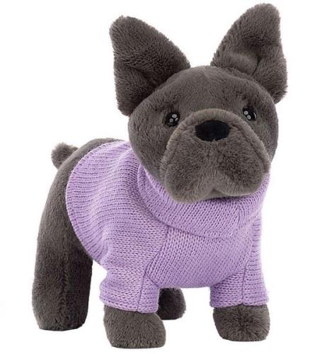 Jellycat Gosedjur - 17x19 cm - TrÃ¶ja fransk Bulldog Purple