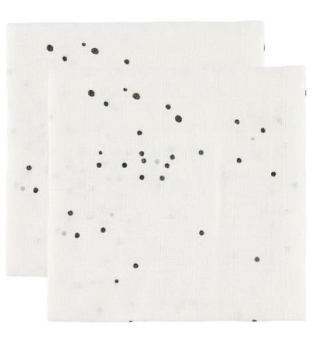 Done By Deer Muslinfilt - 70x70 - 2-pack - White Dreamy Dots