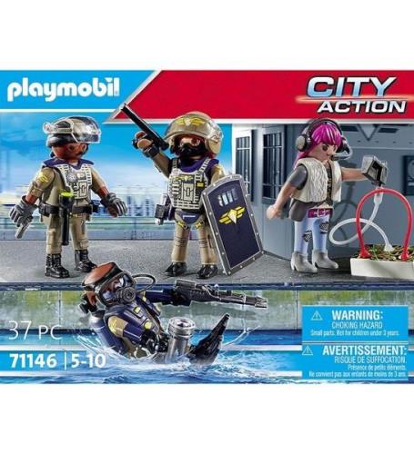 Playmobil City Action - SWAT figuruppsÃ¤ttning - 71146 - 37 Delar