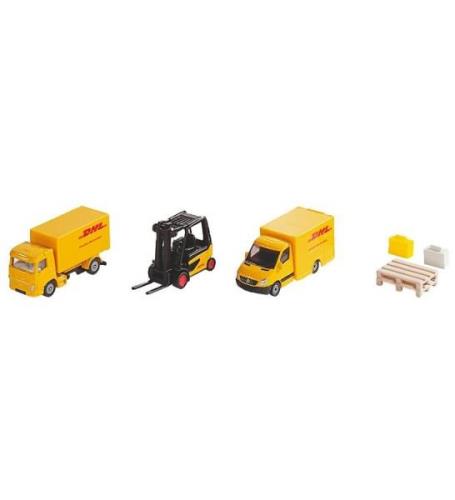 Siku GÃ¥voset - 7 Delar - 8 cm - DHL Logistics Set