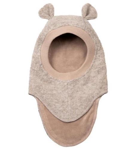 Huttelihut Balaclava - Ull/Bomull - Dubbel - Plys - Camel Melan