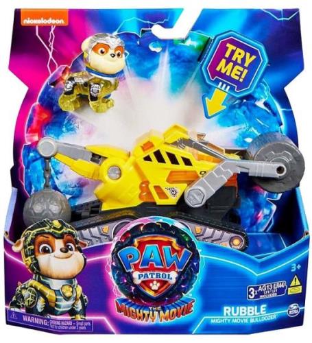 Paw Patrol Leksaksbil m. Ljud/Ljus - 18 cm - Film 2 - Rubble Me