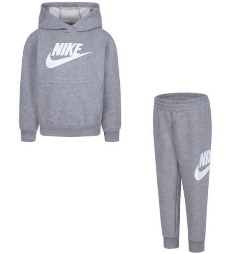 Nike Sweatset - GrÃ¥melerad m. Vit