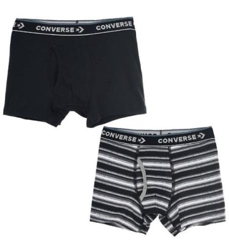 Converse Boxershorts - 2-pack - Svart/GrÃ¥randig