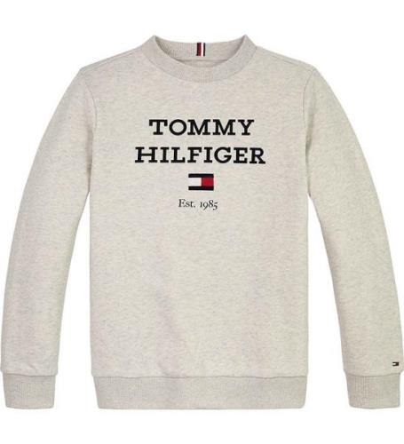 Tommy Hilfiger Sweatshirt - TH Logo - Nytt Light Grey Heather