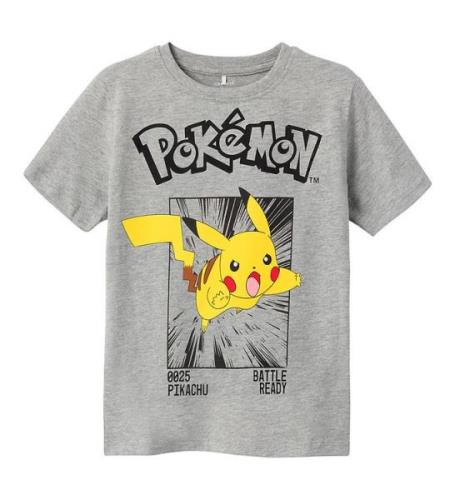 Name It T-shirt - NkmNoisi PokÃ©mon - Noos - Grey Melange