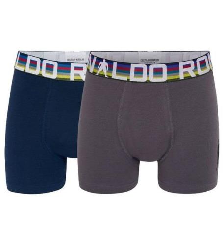 Ronaldo Boxershorts - 2-pack - MÃ¶rkgrÃ¥/MarinblÃ¥