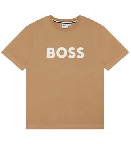 BOSS T-shirt - Stone m. Vit
