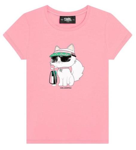 Karl Lagerfeld T-shirt - Rosa m. Kat