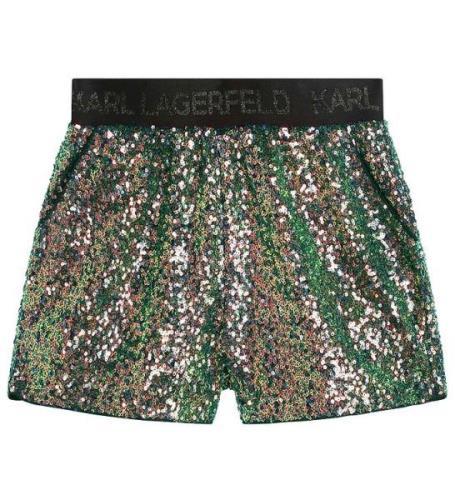 Karl Lagerfeld Shorts - Deep Mint m. Paljetter