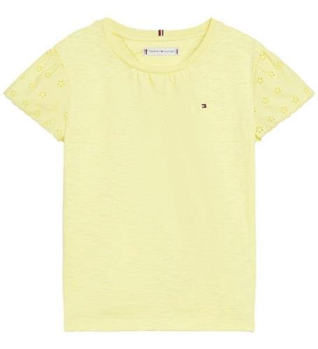 Tommy Hilfiger T-shirt - Broderi Anglaise - Yellow Tulpan