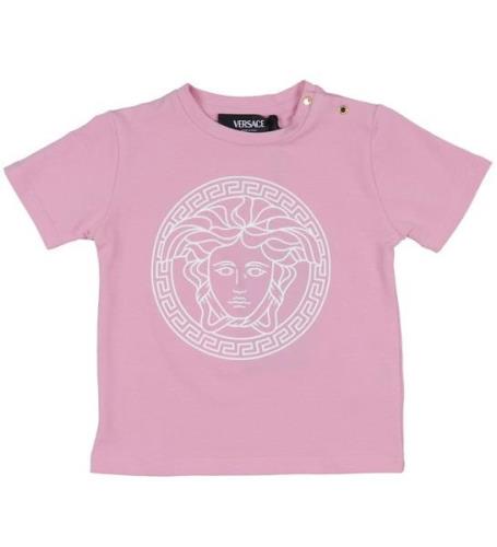 Versace T-shirt - Tutu Rosa/Vit m. Logo