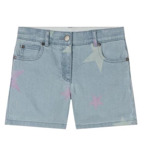 Stella McCartney Kids Jeansshorts - Celeste m. StjÃ¤rnor