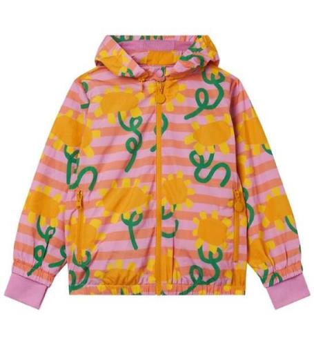 Stella McCartney Kids Jacka - Rosa/Orangerandig m. Solskyddad