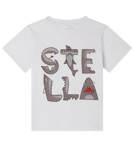 Stella McCartney Kids T-shirt - Vit/GrÃ¥ m. Hajar