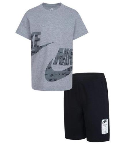 Nike Shortsset - Shorts/T-shirt - Svart/GrÃ¥