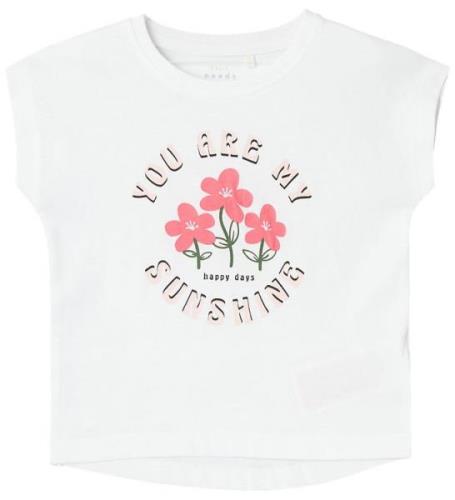 Name It T-shirt - NmFVigea - Bright White/Du Ã¤r My Sunshine