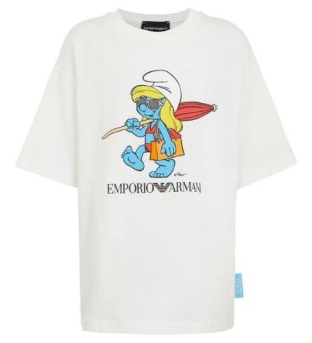 Emporio Armani T-shirt - Vit m. Smurf Fin