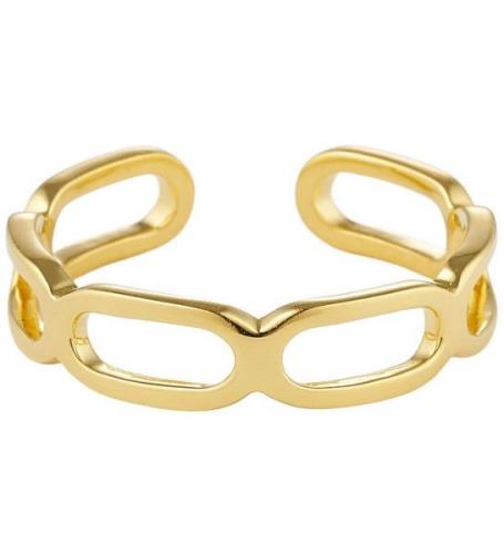 Design Letters Ring - Fyrkantig lÃ¤nk - Guld