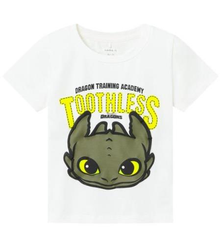 Name It T-shirt - NmmApron Dragons - Bright White m. TandlÃ¶s