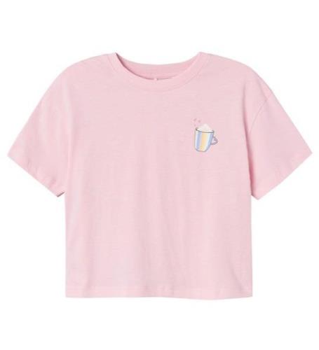 Name It T-shirt - Crop - NkfSigga - Parfait Pink m. Mugg