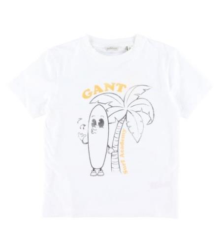 GANT T-shirt - Surf Academy - Vit