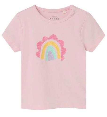 Name It T-shirt - NbfVubie - Parfait Pink m. Glitter