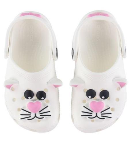 Crocs Sandaler - Classic+ IAM CAT Clog T - Vit/Rosa