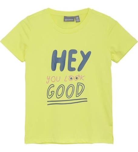 Color Kids T-shirt - Polyester - Limelight m. Text