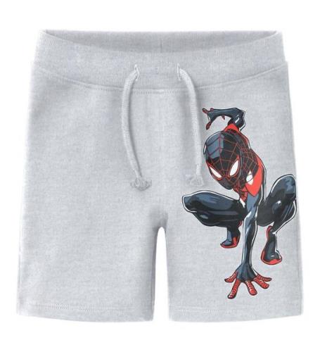 Name It Sweatshorts - NmmMu Spider-Man - Light Grey Melange