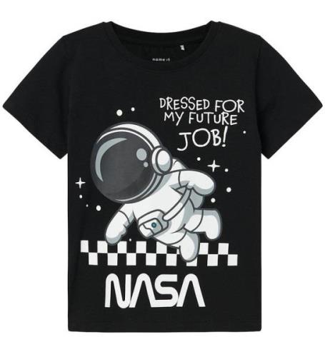 Name It T-shirt - NmmAbram NASA - Svart m. Tryck