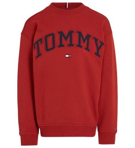 Tommy Hilfiger Sweatshirt - Varsity Broderi - Dark Magma