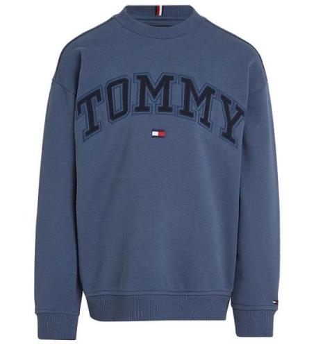 Tommy Hilfiger Sweatshirt - Varsity Broderi - Egeiska havet Sea