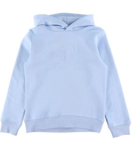 GANT Hoodie - Tonal Shield - Färsk Blue