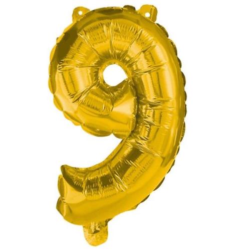 Decorata Party Folieballong - 86cm - Nr 9 - Guld