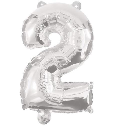Decorata Party Folieballong - 86cm - Nr 2 - Silver