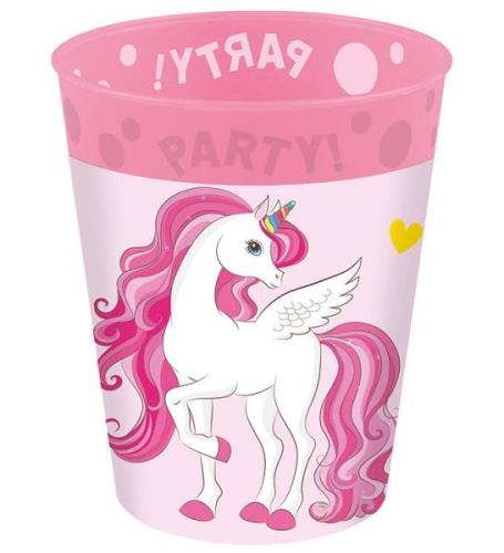 Decorata Party Plast Mugg - 4-pack - 250 ml - Unicorn Rainbow Ko