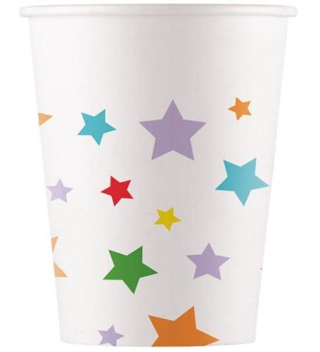 Decorata Party Kartongmugg - 8-pack - Multicolour Bright Stars