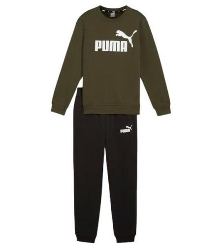 Puma Sweatset - Logo - Dark Olive/Svart