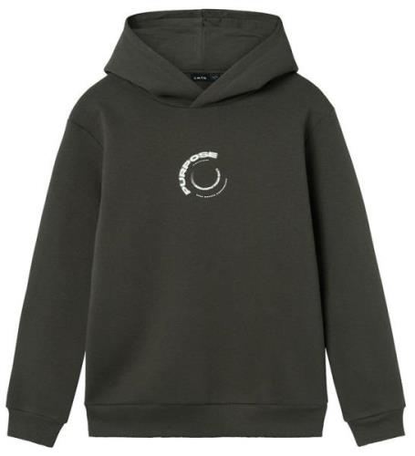 LMTD Hoodie - NlmKose - Raven/White Tryck